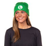 Super Mario Bros. Mario and Luigi 2-Pack Knit Cuffed Cold Weather Beanie Set