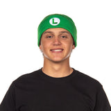 Super Mario Bros. Mario and Luigi 2-Pack Knit Cuffed Cold Weather Beanie Set
