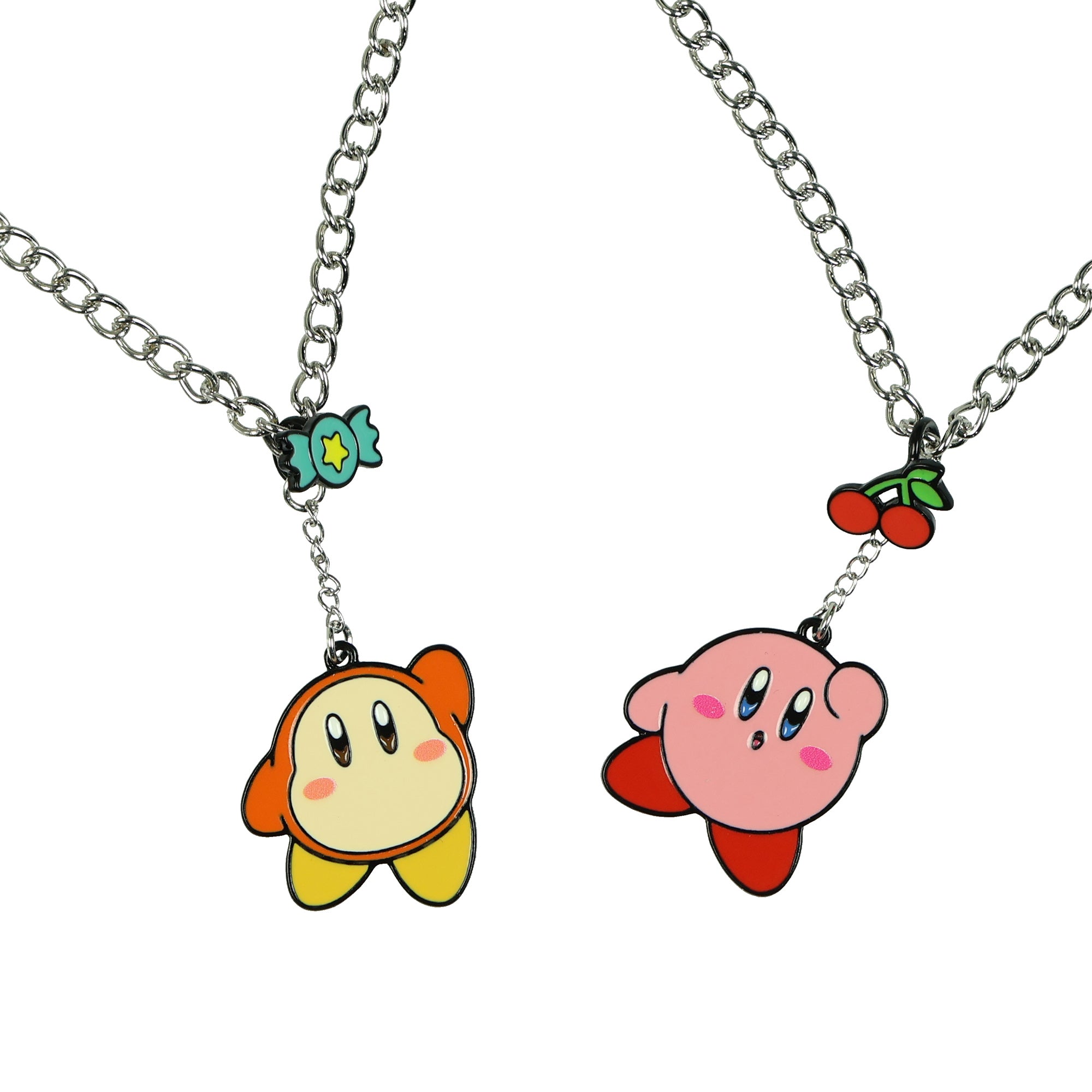 Nintendo Kirby and Bandana Waddle Dee 2-Piece Enamel Charm Necklace Set OSFA