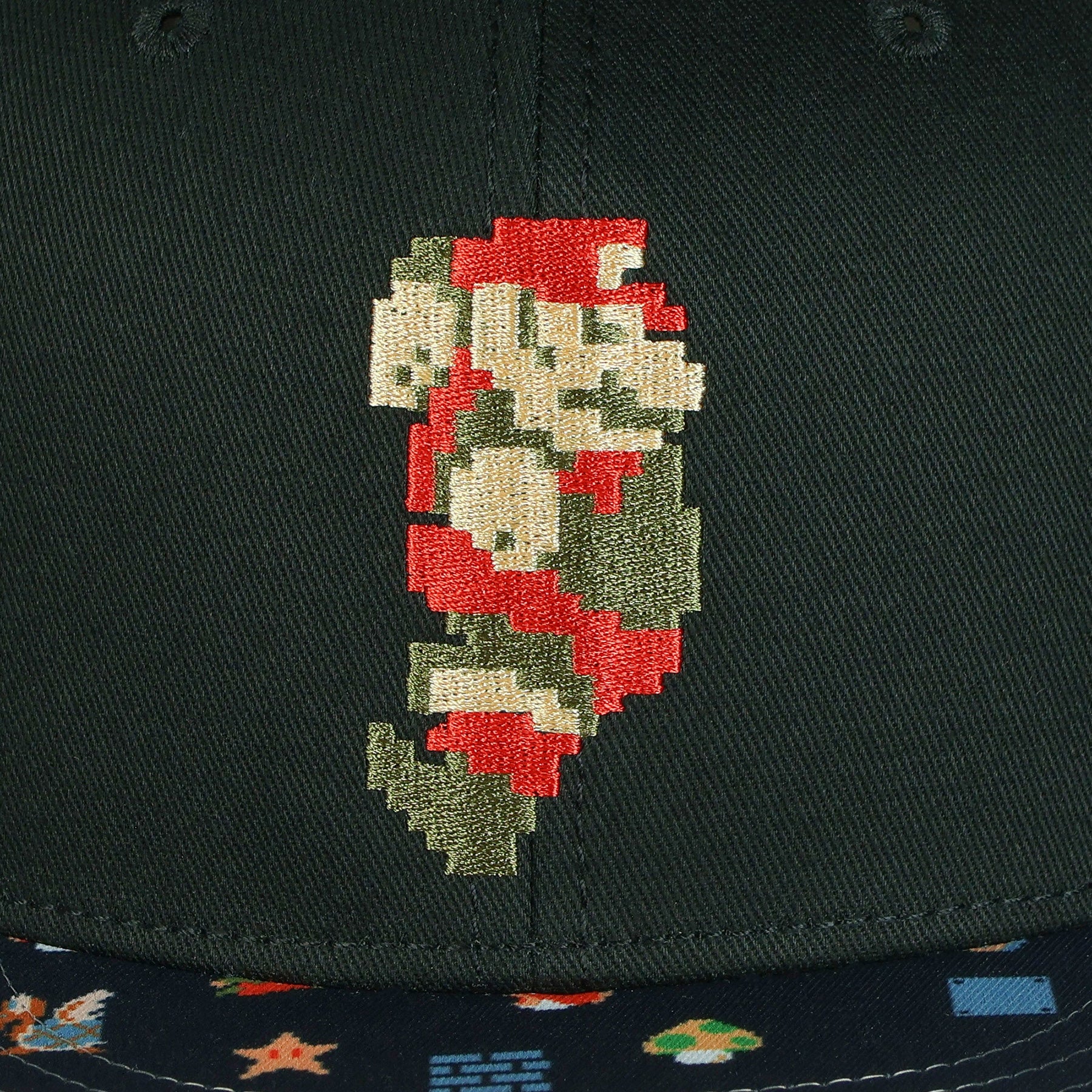 Super Mario Hat Embroidered Mario Patch Adult Flat Bill Adjustable Baseball Cap