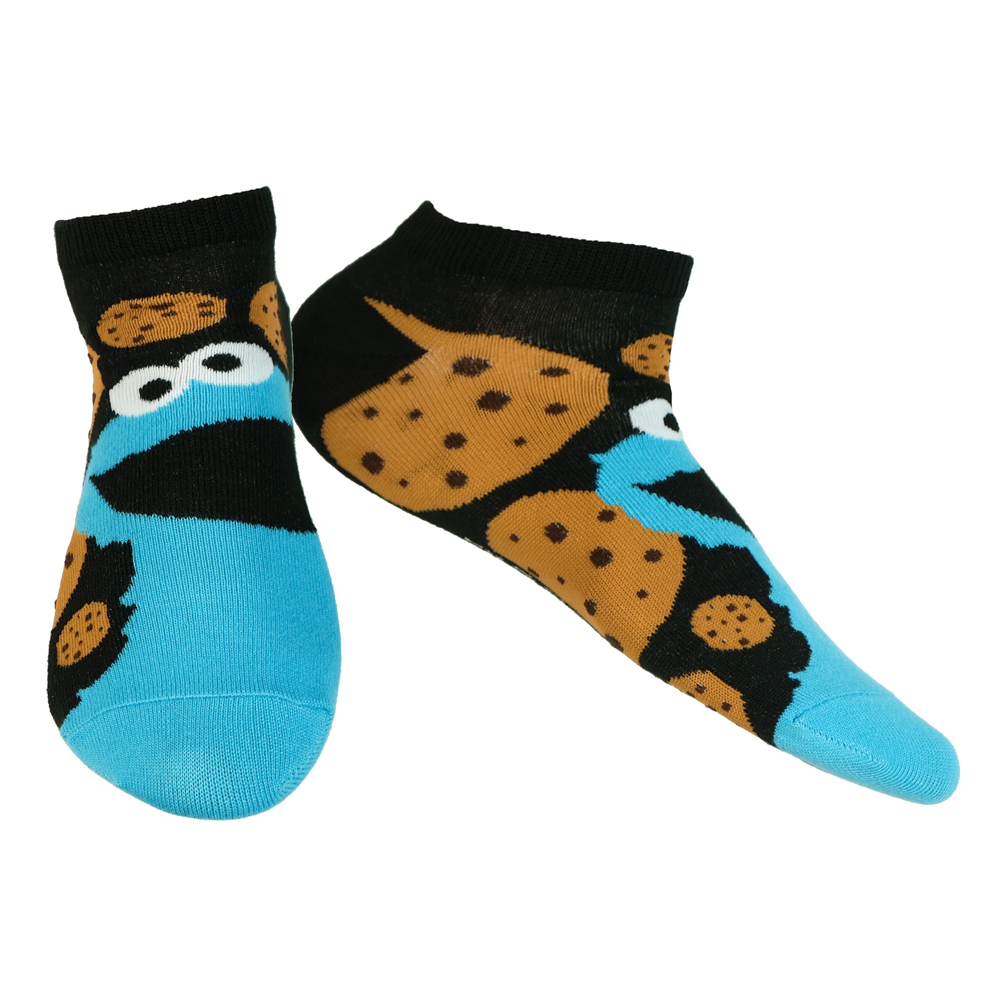Sesame Street Ankle Socks Women's Mix & Match Color Block 5-Pair, Shoe Size 5-10