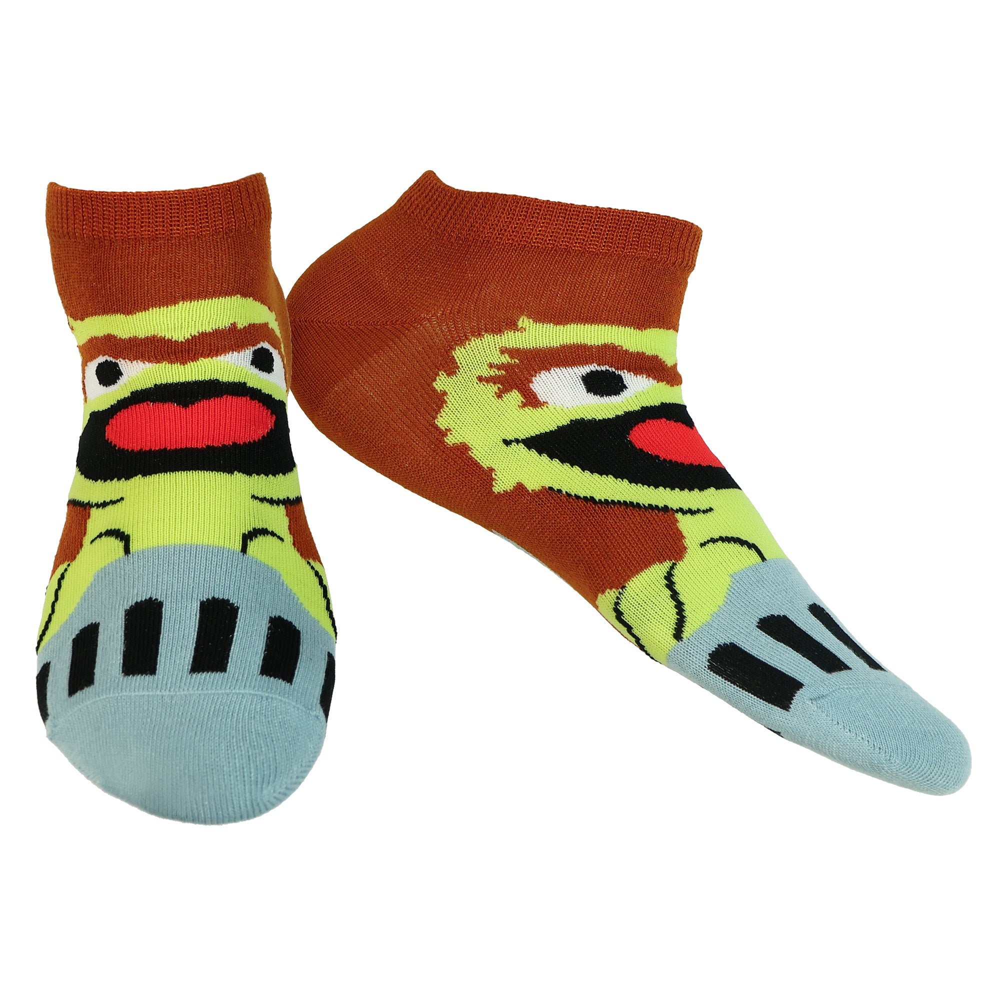 Sesame Street Ankle Socks Women's Mix & Match Color Block 5-Pair, Shoe Size 5-10