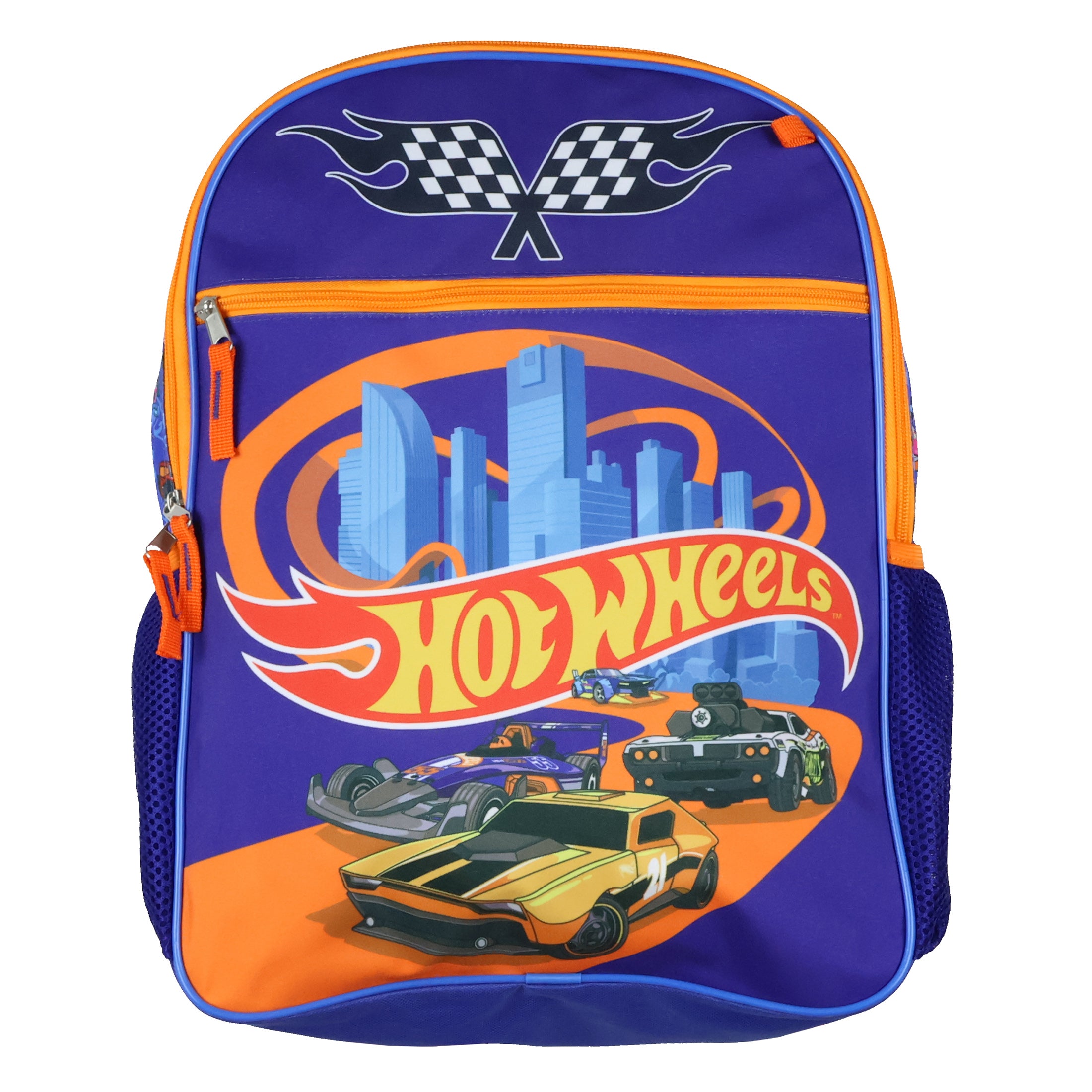 Hot Wheels 5 Piece Backpack Race Car Design Tote Bag Set 16"