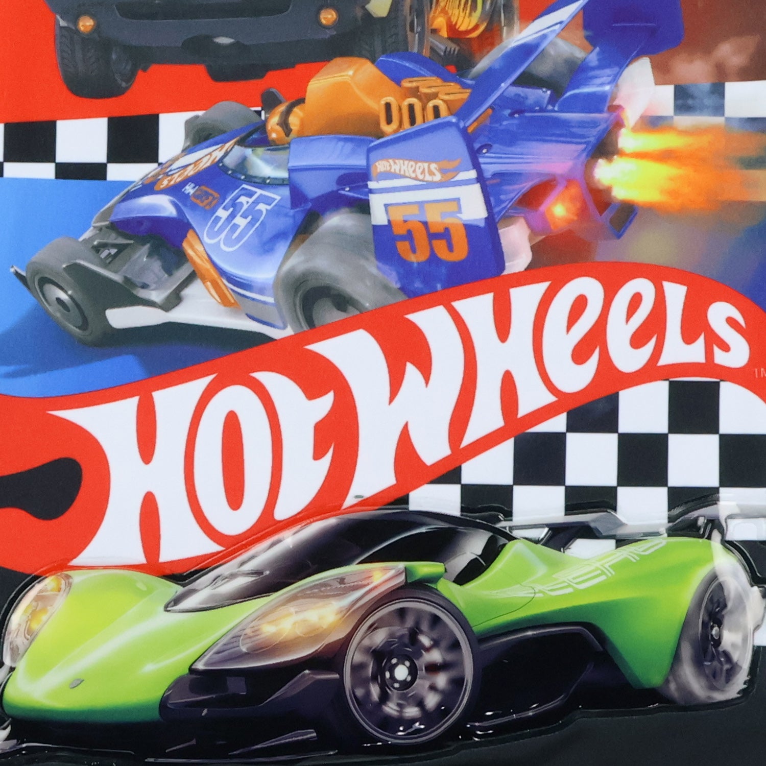 Hot Wheels Backpack Finish Line Racing Design 16" School Bag