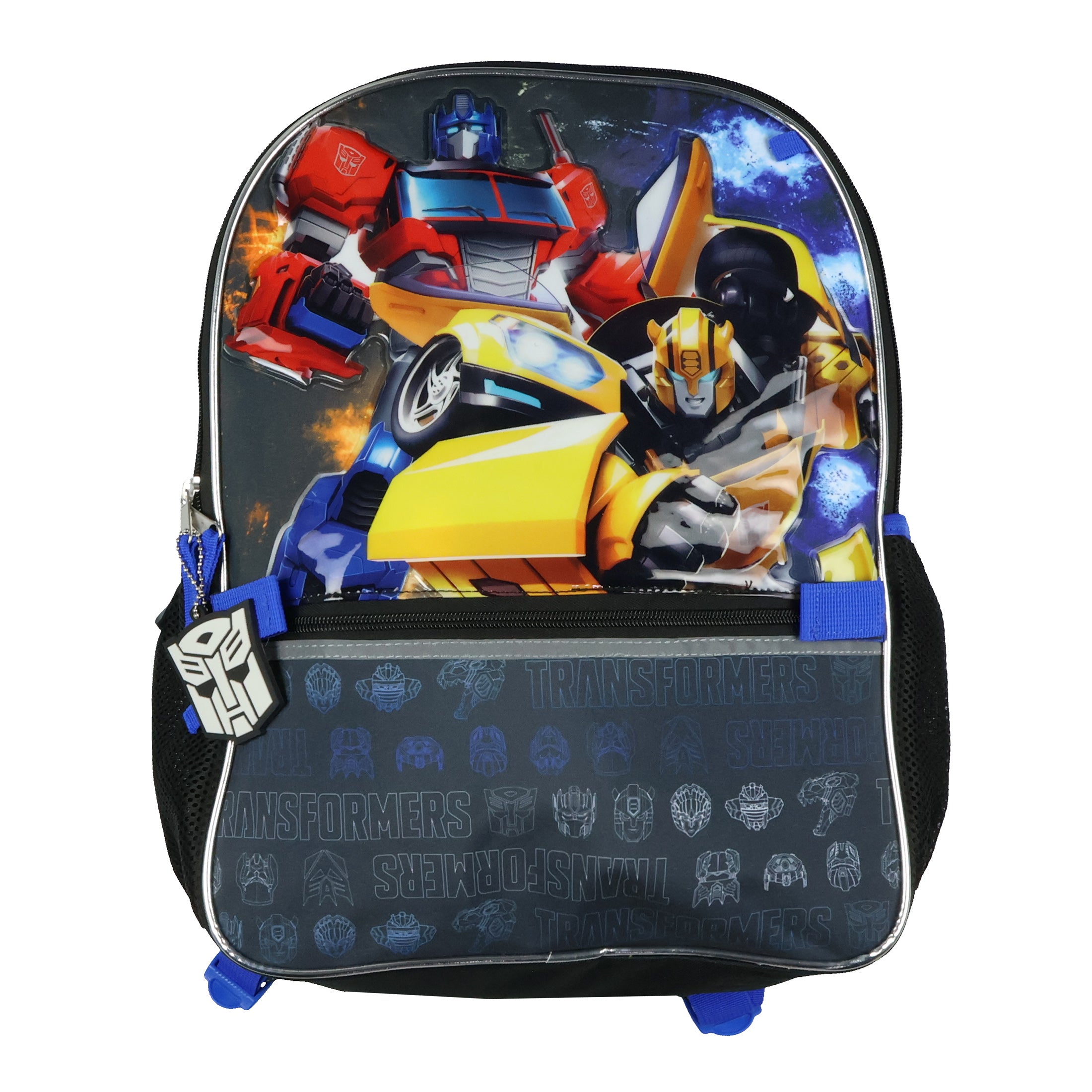 Transformers Backpack Optimus Prime and Bumblebee 5 Piece Tote Bag Set 16"