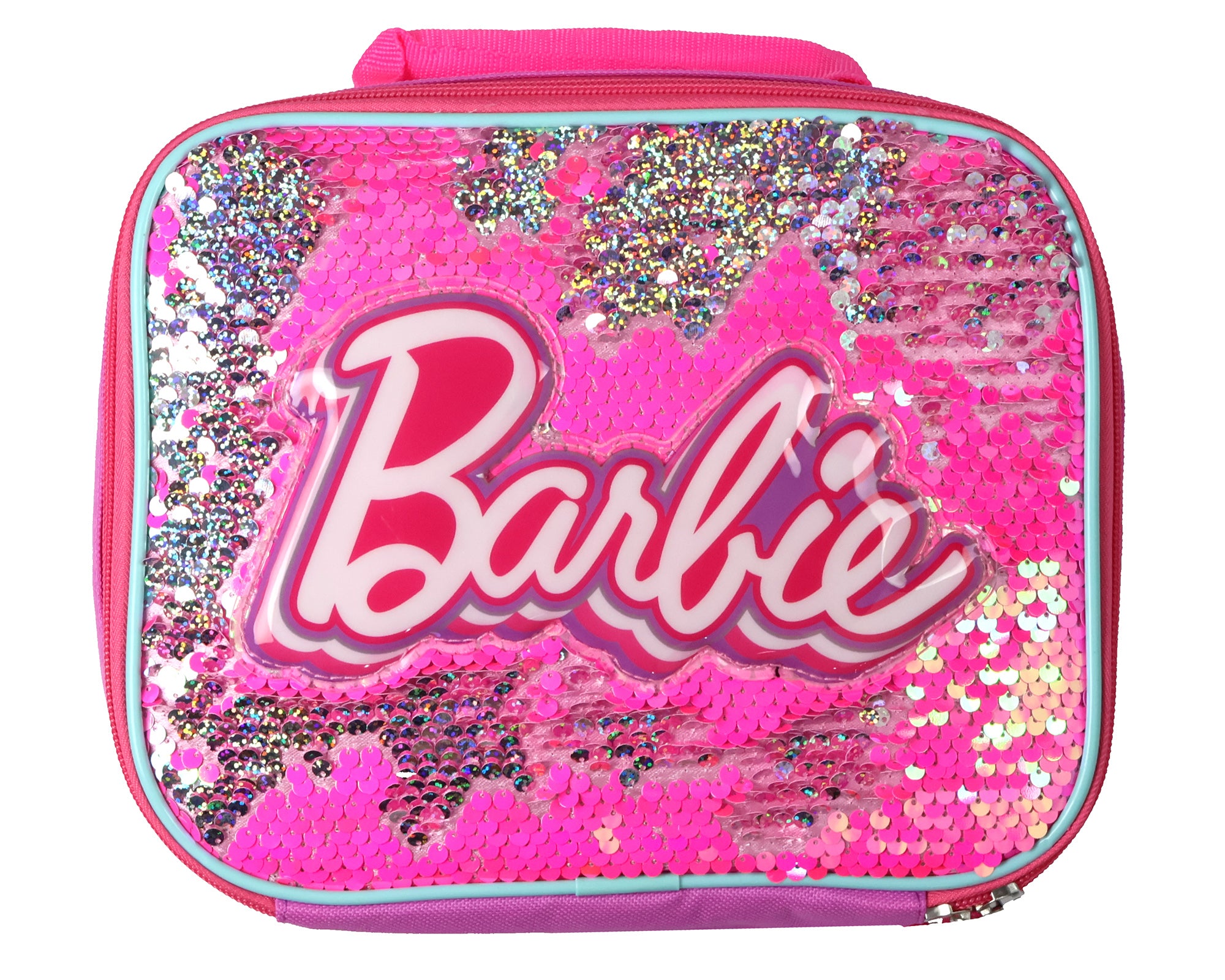 Barbie Backpack Barbie and Friends Magic Sequins 5 PC Set with Lunch Box 16"