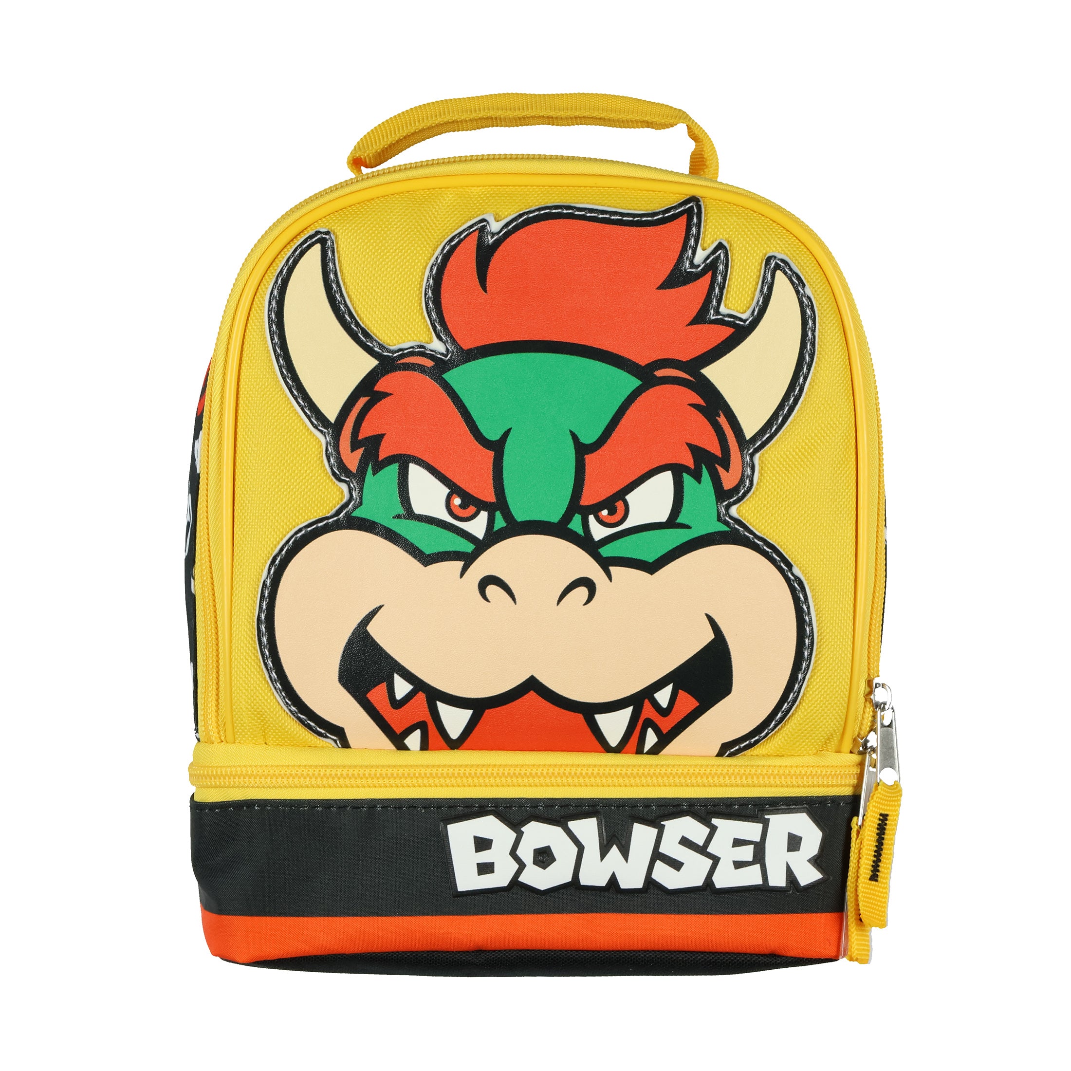 Super Mario Lunch Box Bowser Insulated Dual Compartment Lunch Tote Bag 10" - Seven Times Six