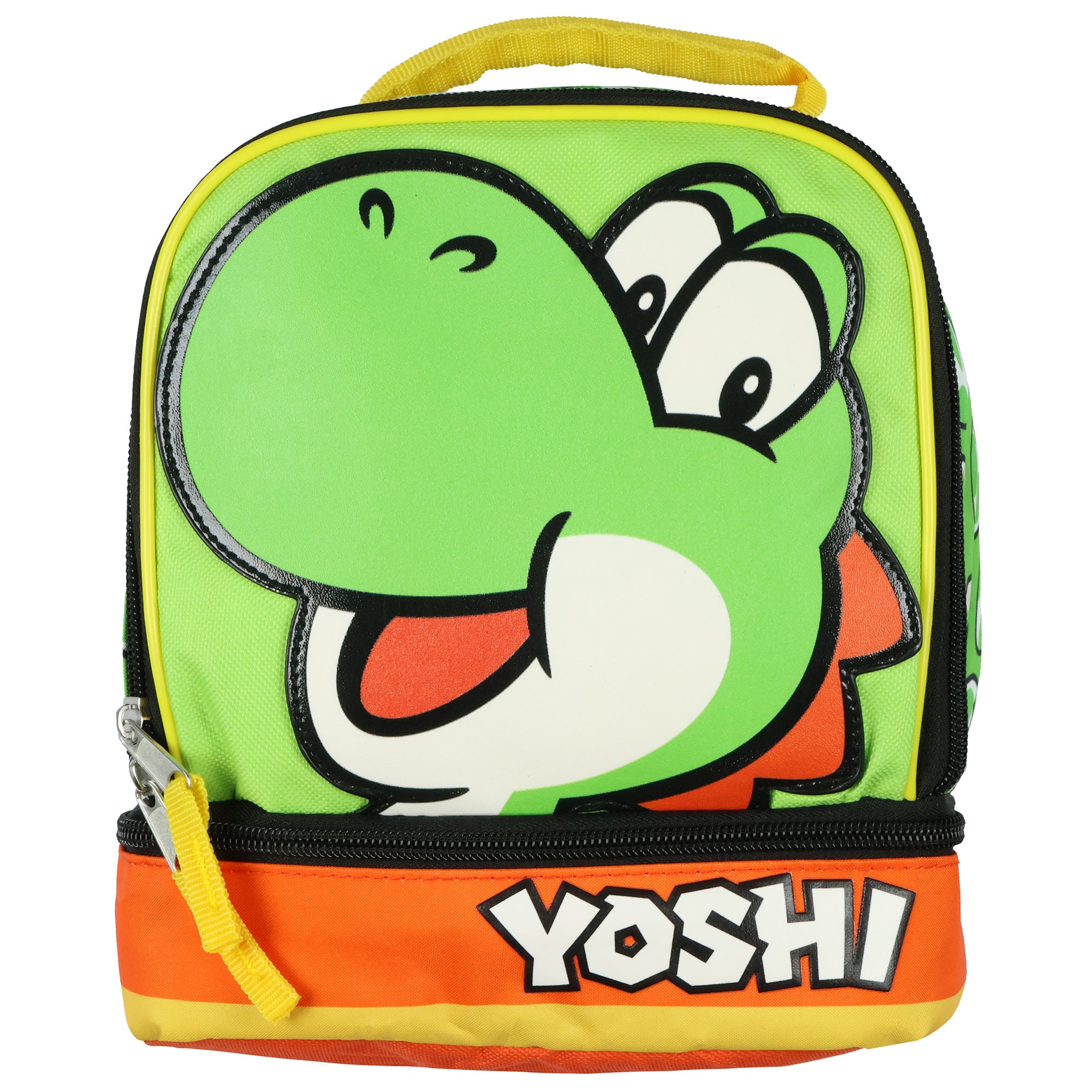 Super Mario Yoshi Lunch Box Dual Compartment Insulated Lunch Tote 10" - Seven Times Six