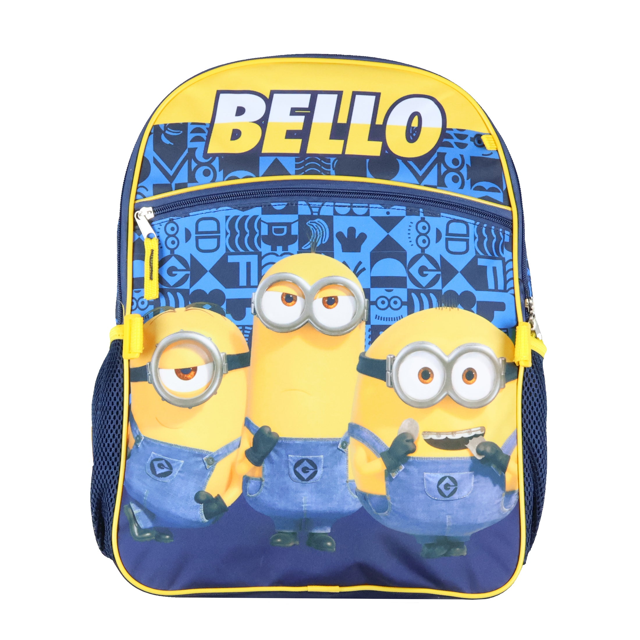 Minions Backpack Bello Character Design 5 Piece Set with Lunch Box 16"