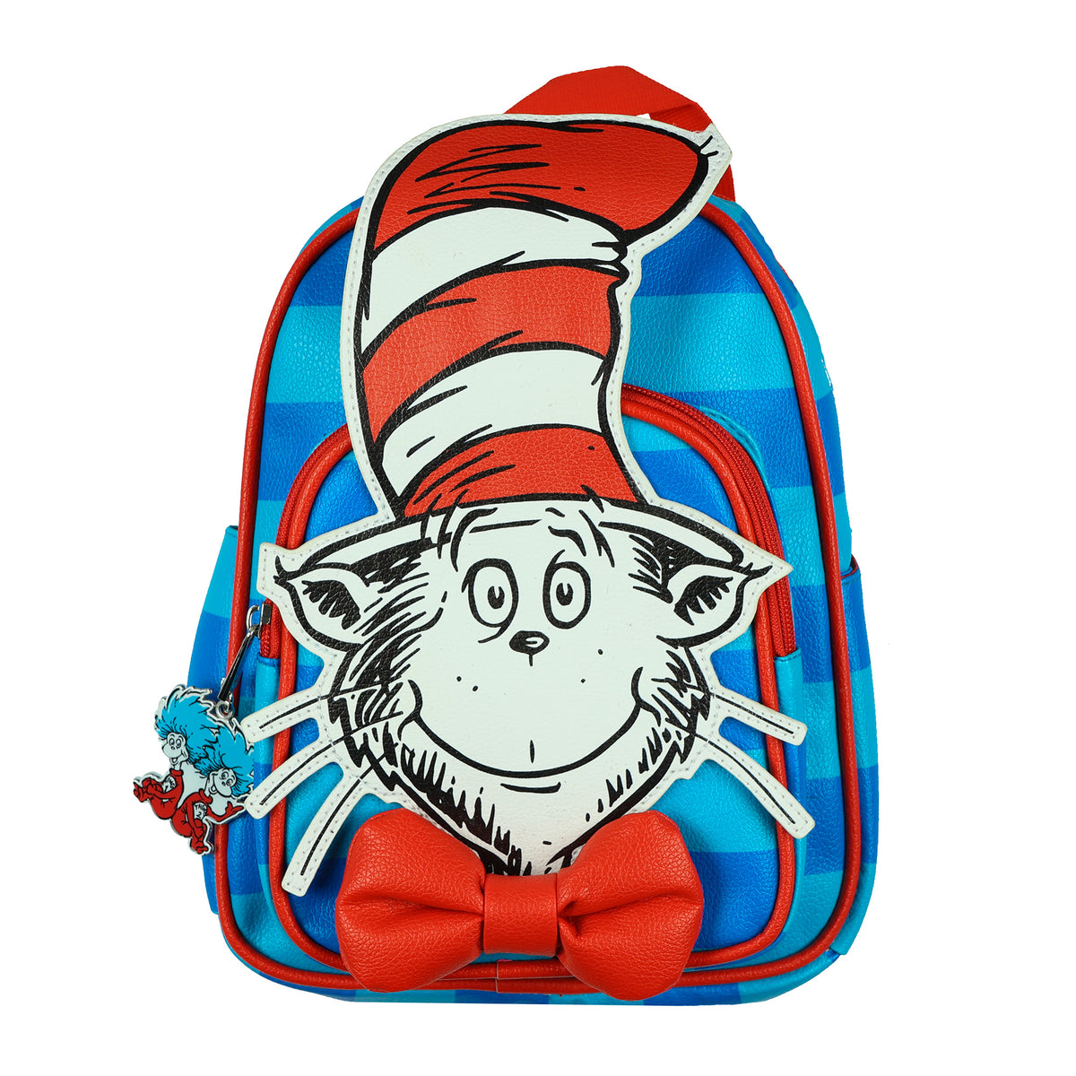Dr. Seuss Cat In The Hat Mini Backpack 11" Faux Leather Bag Adjustable Straps