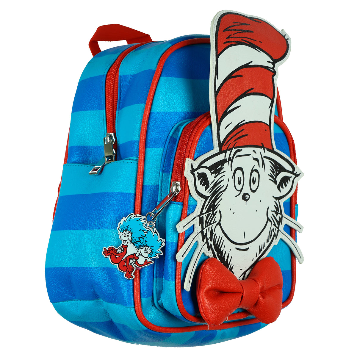 Dr. Seuss Cat In The Hat Mini Backpack 11" Faux Leather Bag Adjustable Straps
