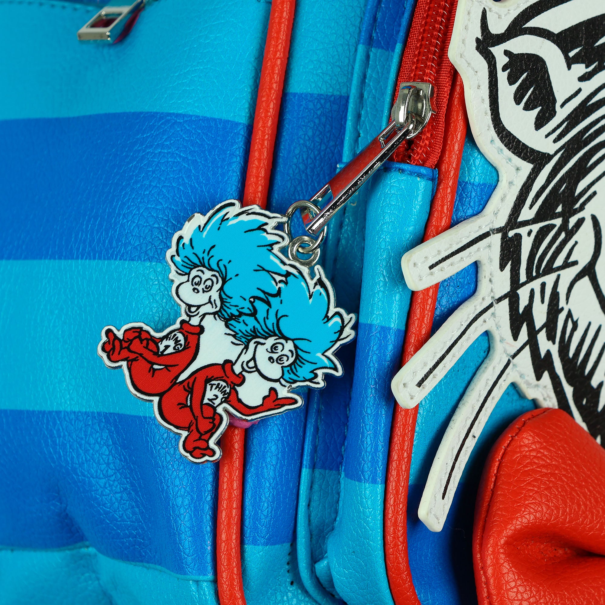 Dr. Seuss Cat In The Hat Mini Backpack 11" Faux Leather Bag Adjustable Straps
