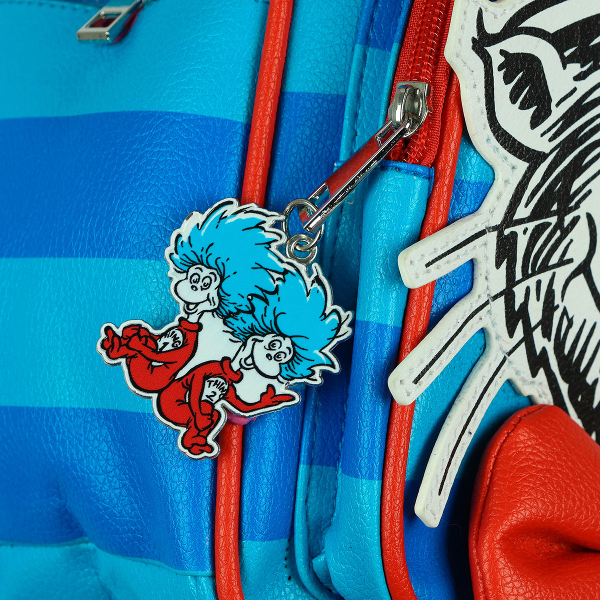 Dr. Seuss Cat In The Hat Mini Backpack 11" Faux Leather Bag Adjustable Straps