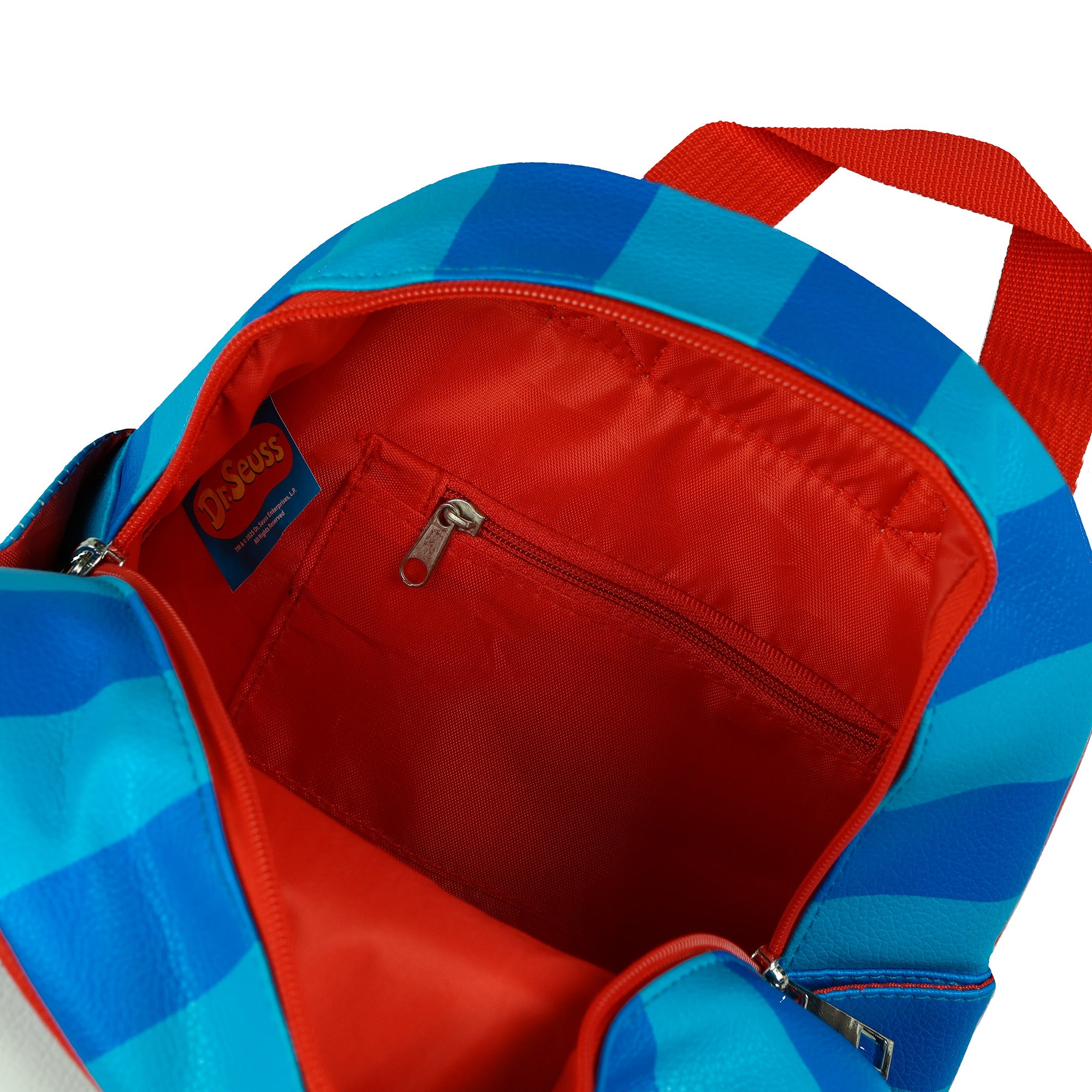 Dr. Seuss Cat In The Hat Mini Backpack 11" Faux Leather Bag Adjustable Straps