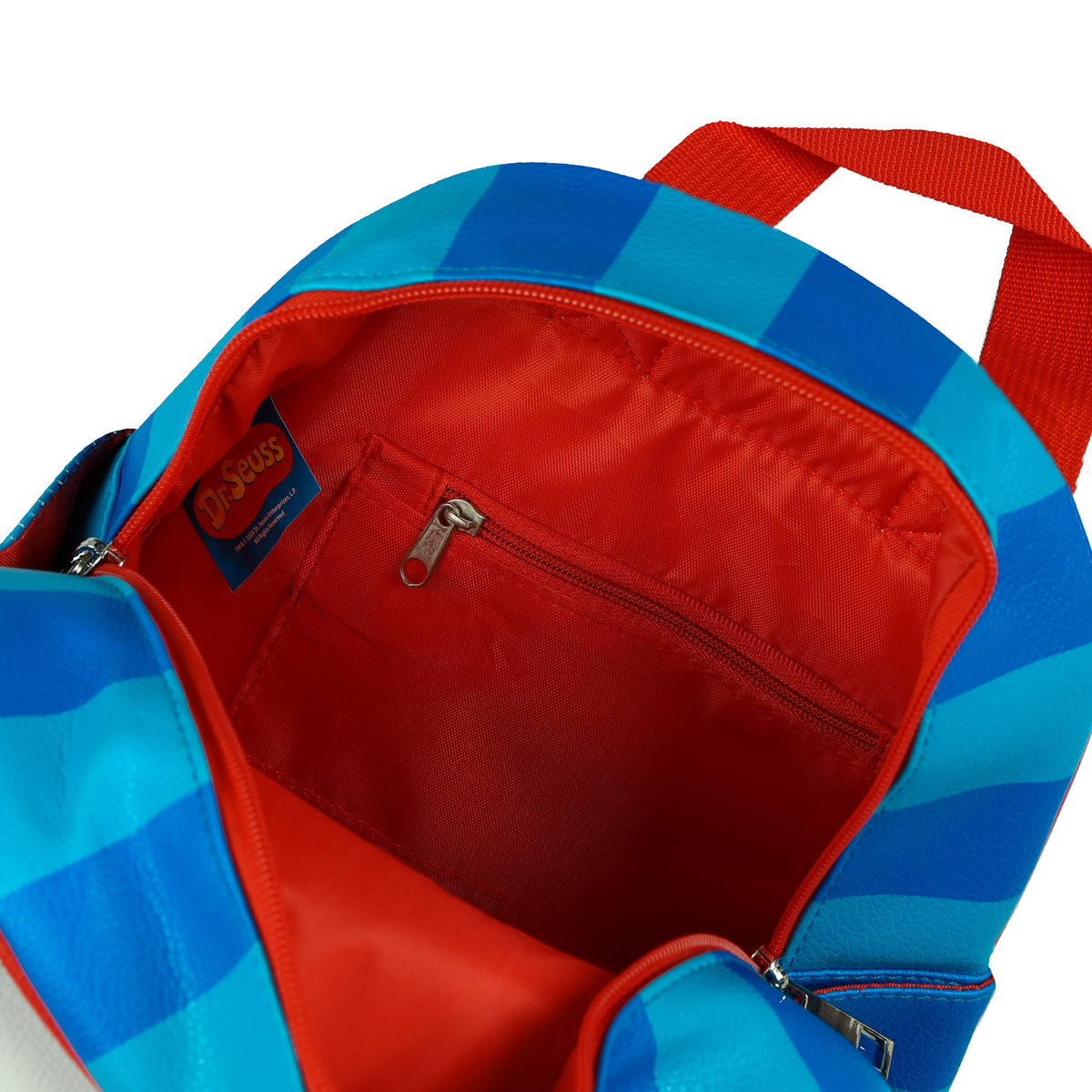 Dr. Seuss Cat In The Hat Mini Backpack 11" Faux Leather Bag Adjustable Straps