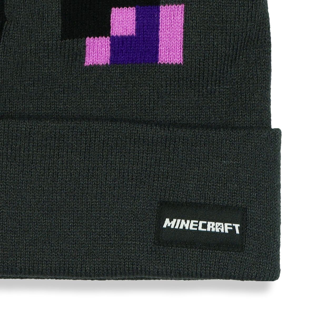Minecraft Beanie Adult Ender Dragon 3D Ears Character Cuff Knit Hat Cap