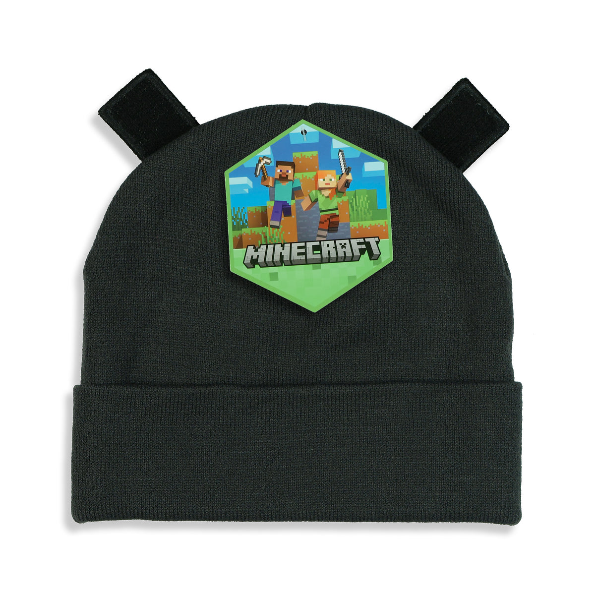 Minecraft Beanie Adult Ender Dragon 3D Ears Character Cuff Knit Hat Cap