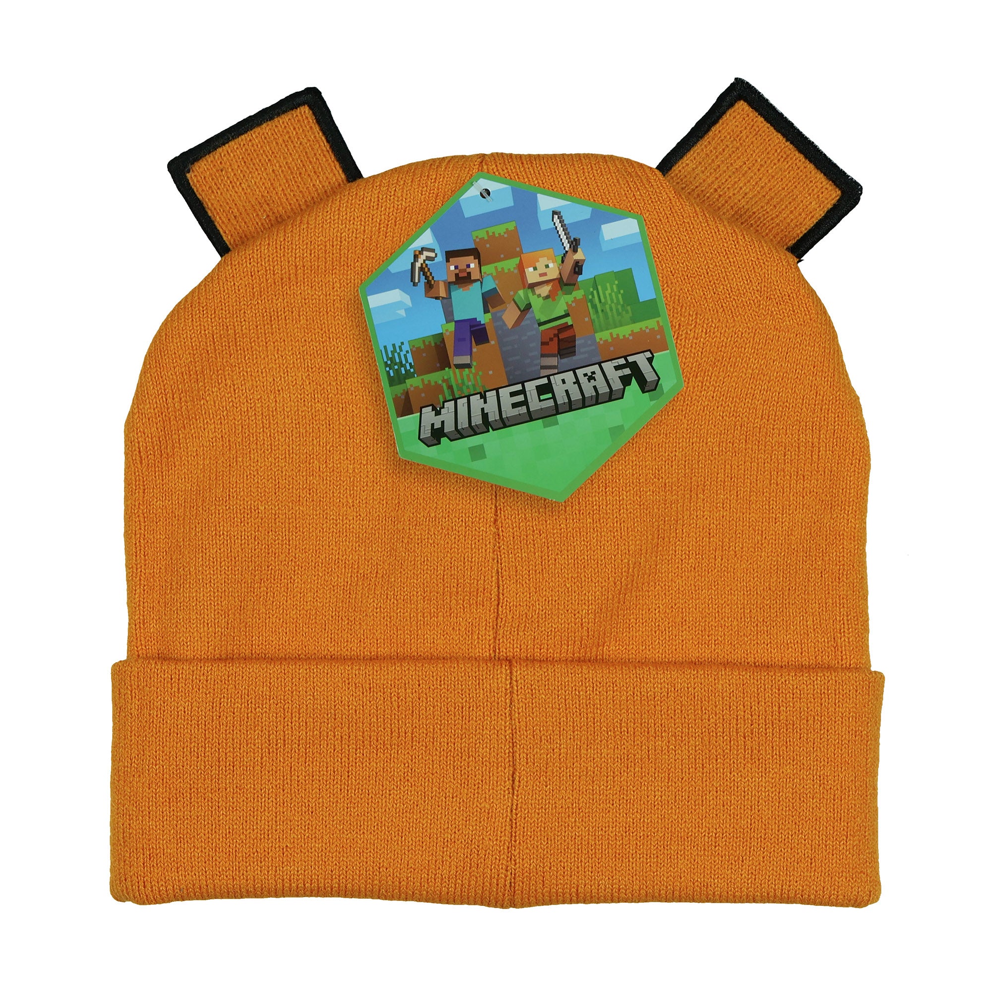 Minecraft Beanie Adult Big Face Fox Character 3D Ears Cuff Knit Hat Cap