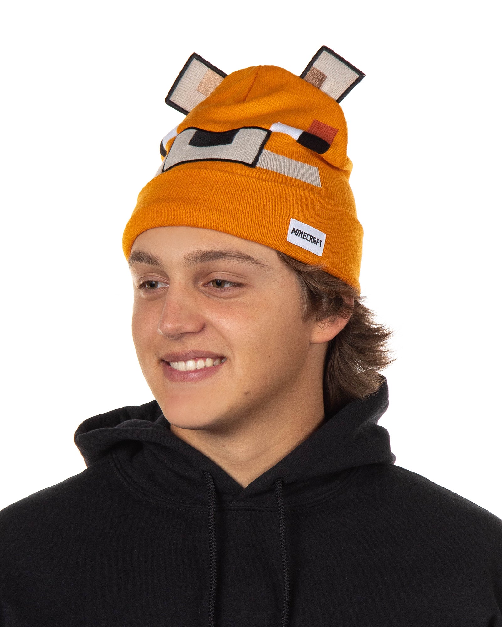 Minecraft Beanie Adult Big Face Fox Character 3D Ears Cuff Knit Hat Cap