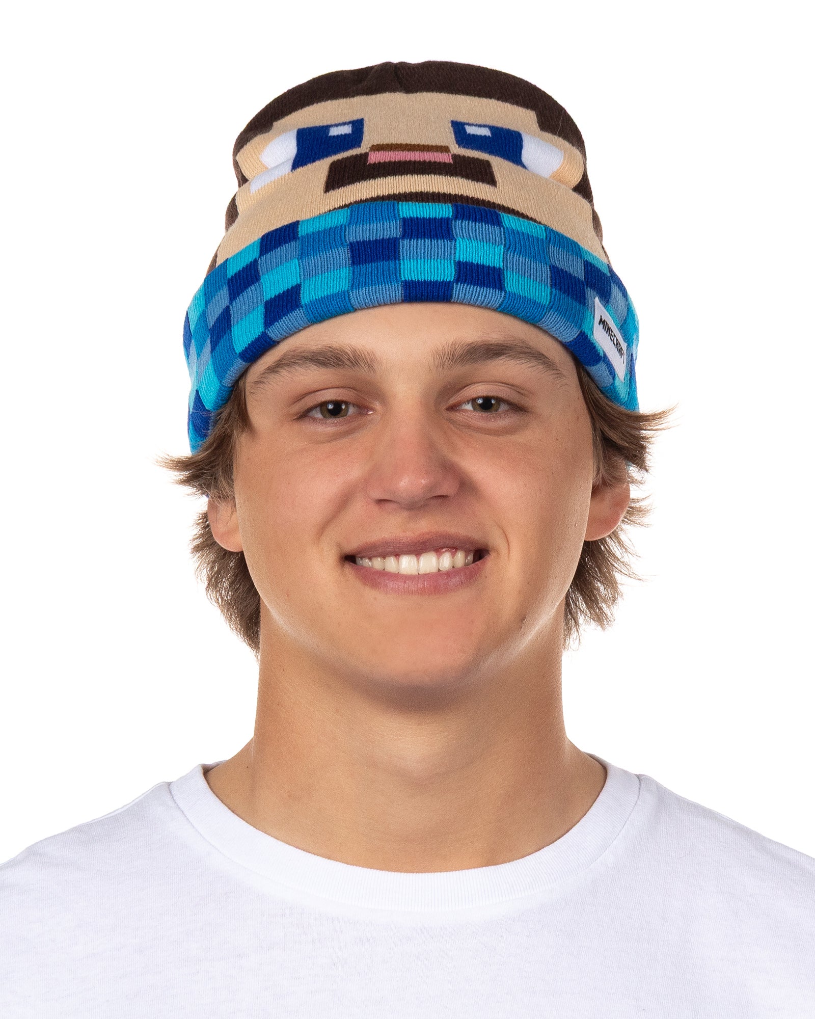 Minecraft Beanie Diamond Steve Big Face Cuff Beanie Hat Cap