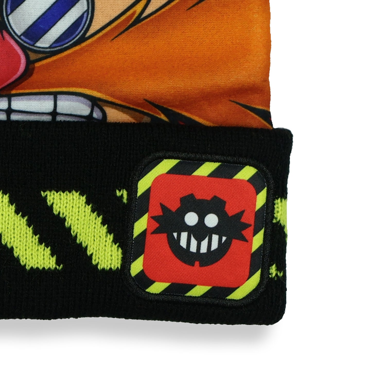 Sonic The Hedgehog Beanie Adult Dr. Eggman Face Pom Pom Cuff Knit Hat Cap