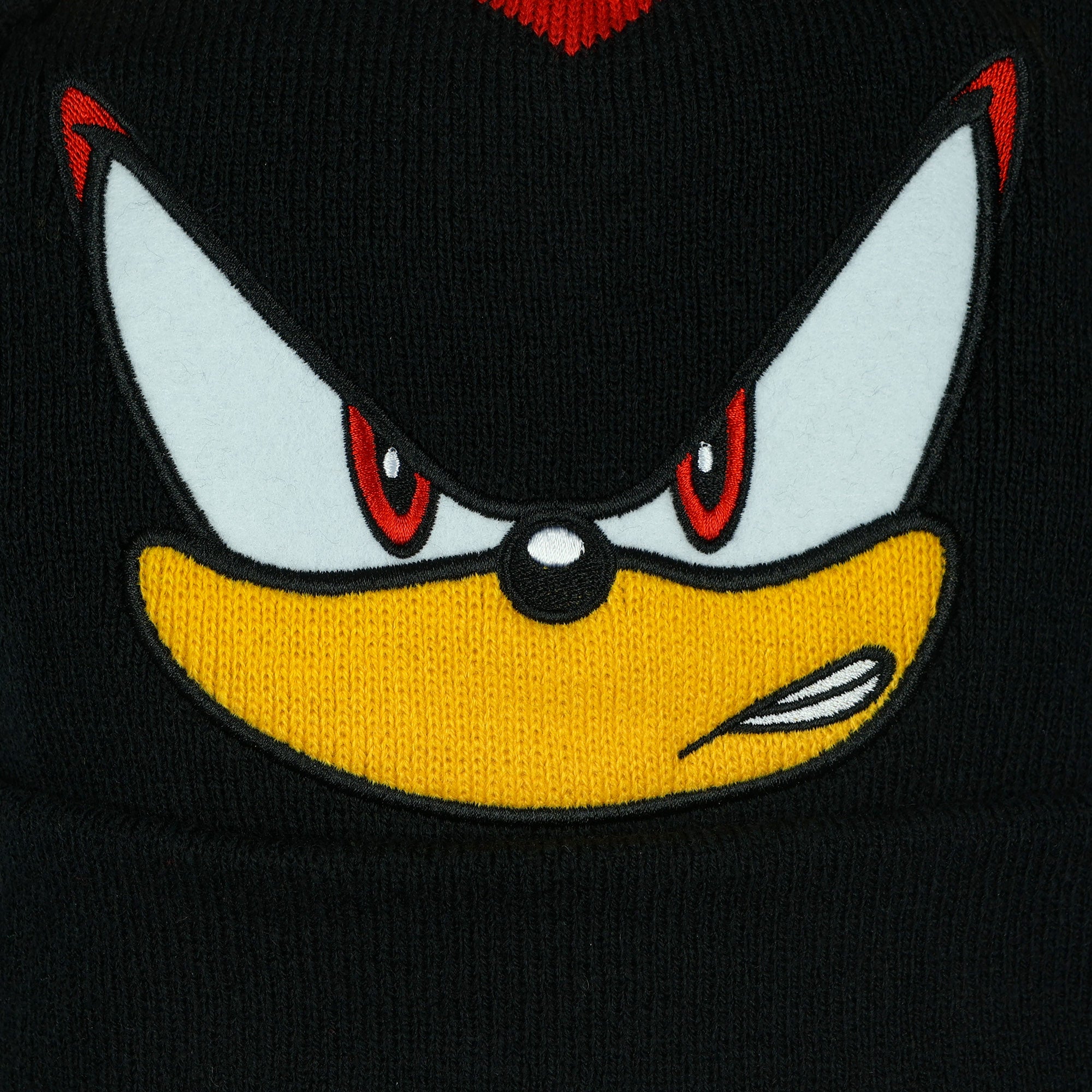 Sonic The Hedgehog Beanie Shadow 3D Ears Quills Embroidered Cuff Knitted Cap Hat
