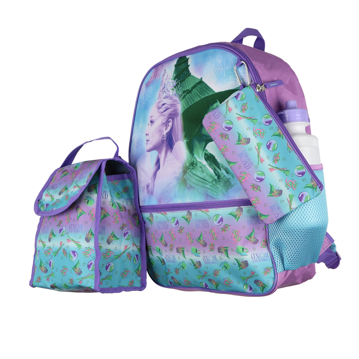 Wicked Backpack 5-Piece Set Unbreakable Bond 16" Bookbag with Adjustable Straps