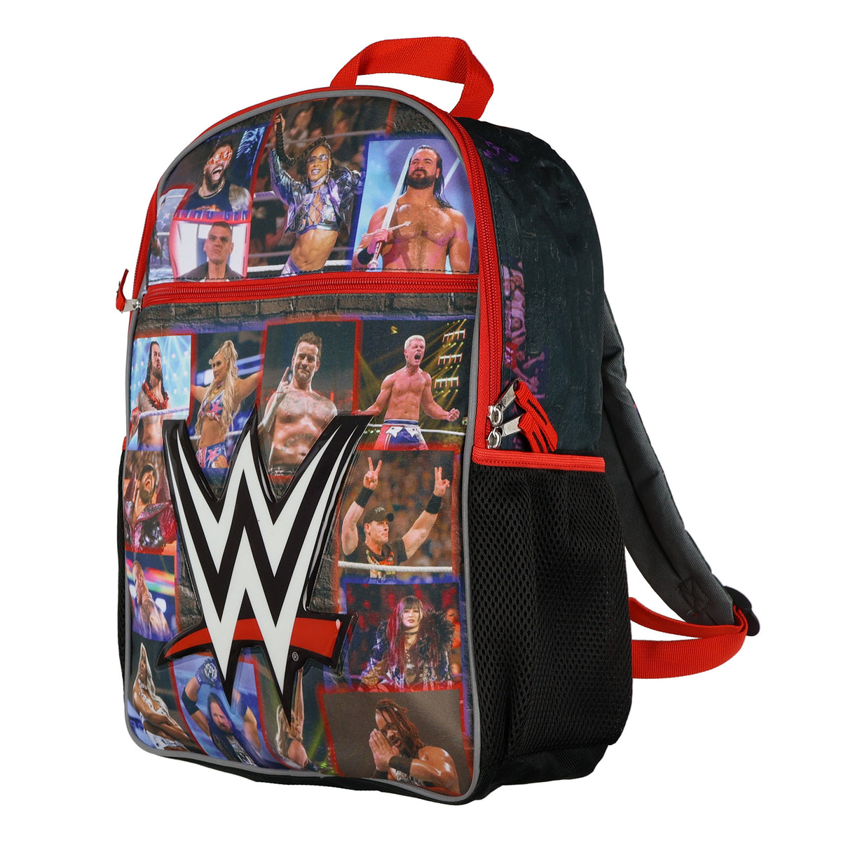WWE Backpack Wrestler Squares Design 16" Multipurpose Tote Bag