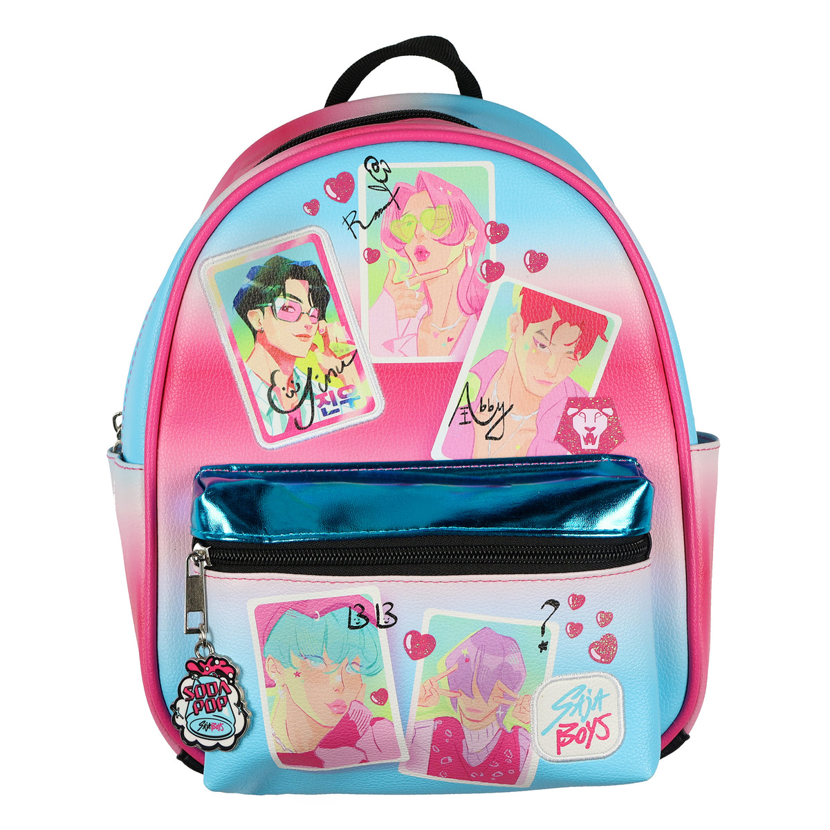 K-Pop Demon Hunters Mini Backpack Saja Boys Soda Pop 10.5" Purse Tote