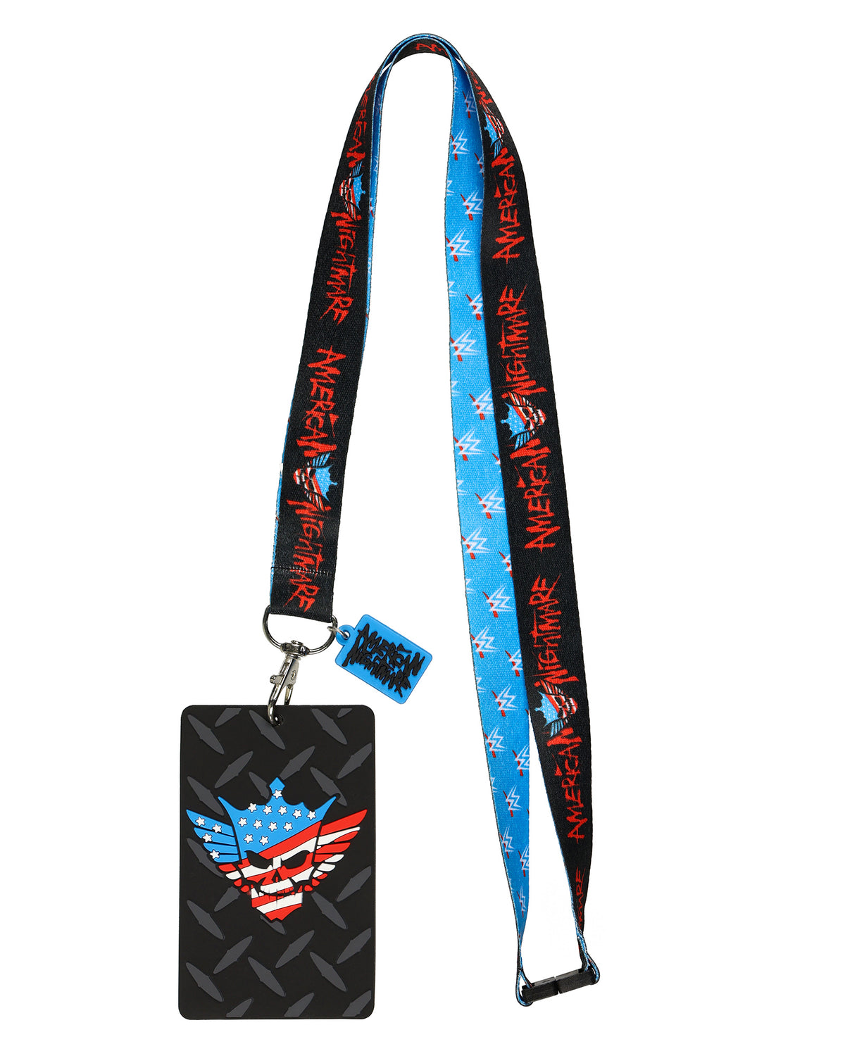 WWE Lanyard American Nightmare Rubber Casing ID Badge Holder with Charm