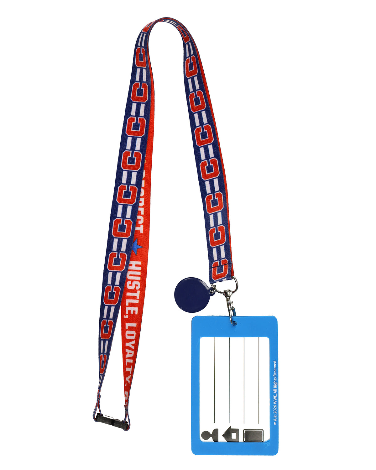WWE Lanyard John Cena You Can't See Me Rubber Case Vertical ID Badge Holder