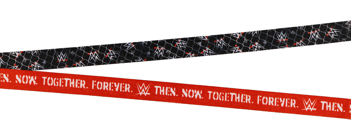WWE Lanyard Together Forever Clear ID Badge Holder with Rubber Casing