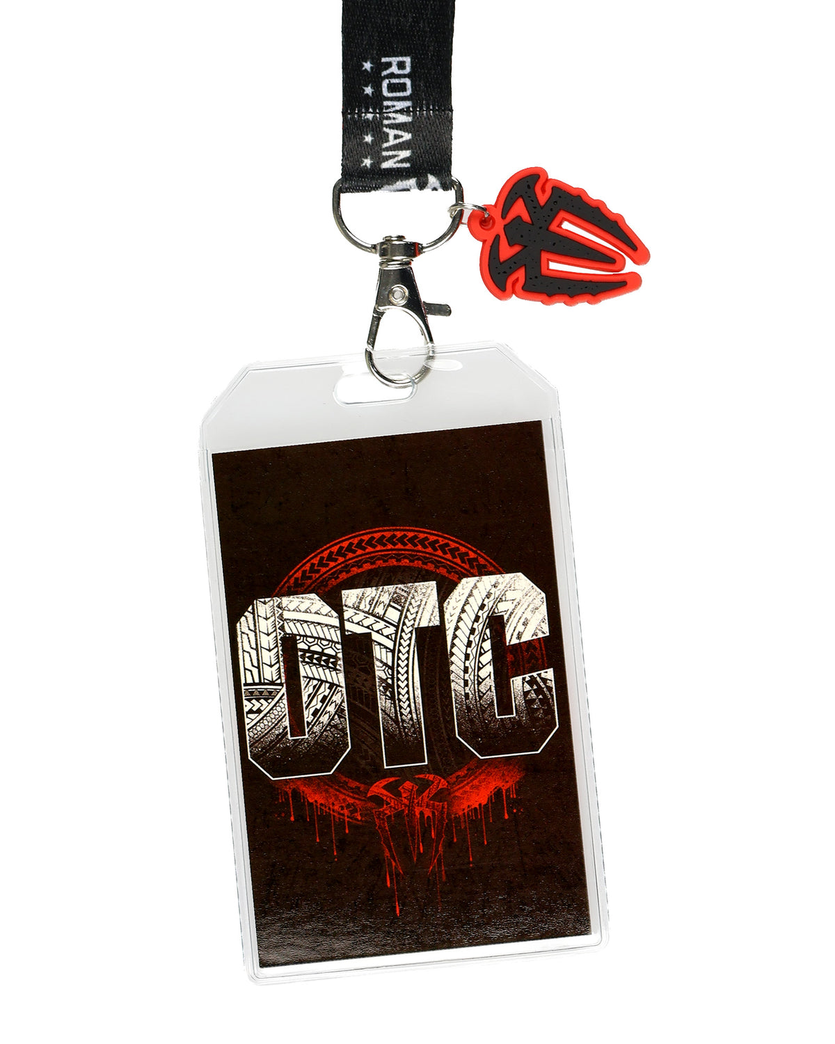 WWE Lanyard Roman Reigns Original Tribal Chief ID Badge Holder with Charm