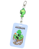 Minecraft Creeper Retractable Reel ID Badge Holder Keychain with Carabiner