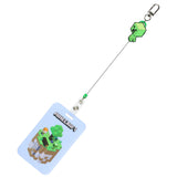 Minecraft Creeper Retractable Reel ID Badge Holder Keychain with Carabiner