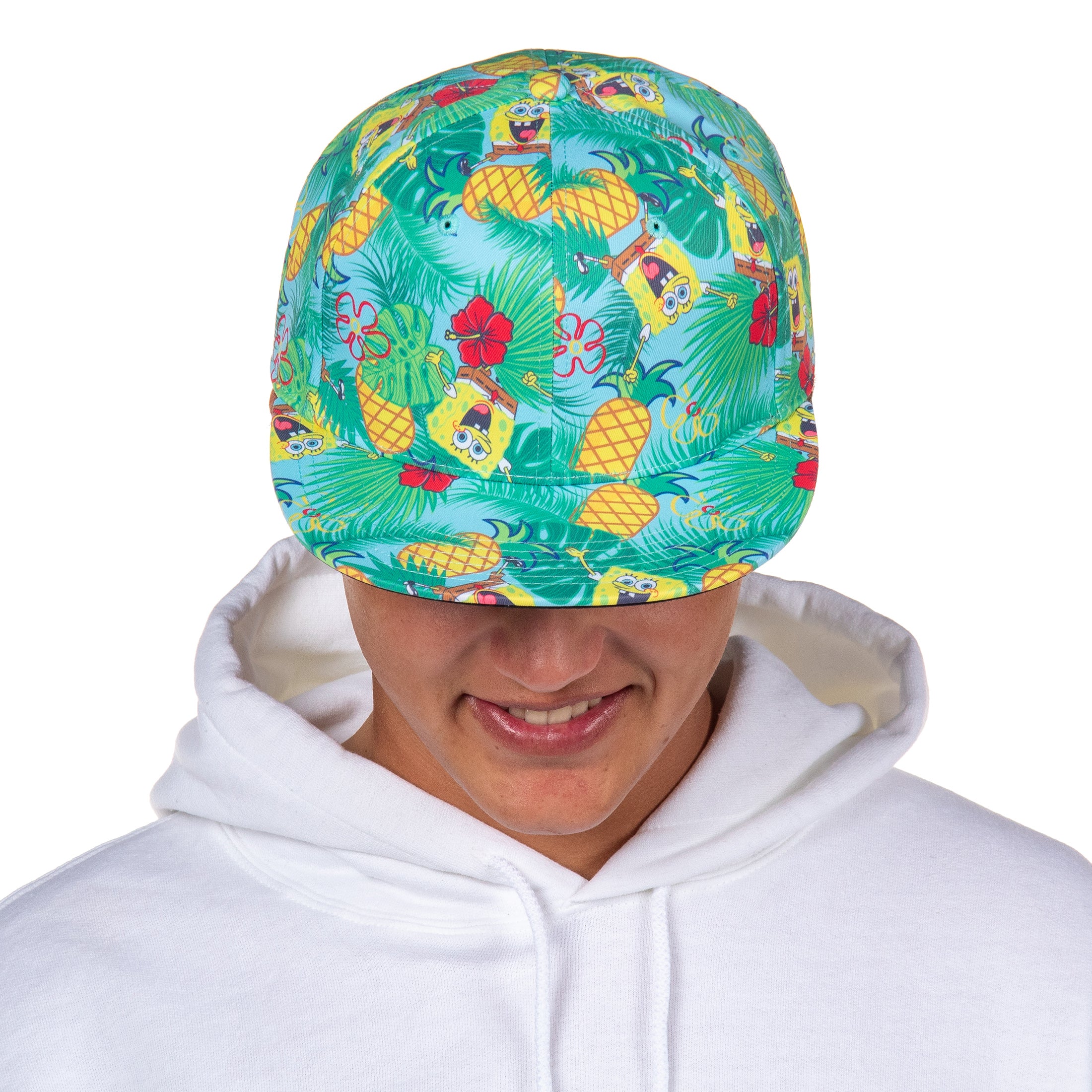 SpongeBob SquarePants Hat Adult Pineapple Tropical Snapback Cap OSFM