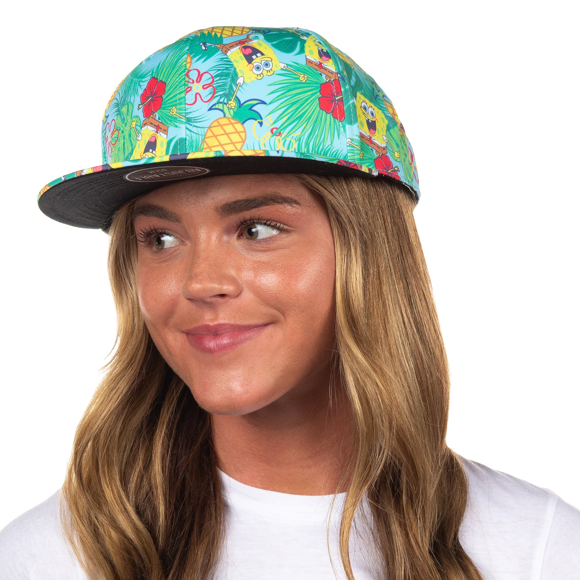 SpongeBob SquarePants Hat Adult Pineapple Tropical Snapback Cap OSFM