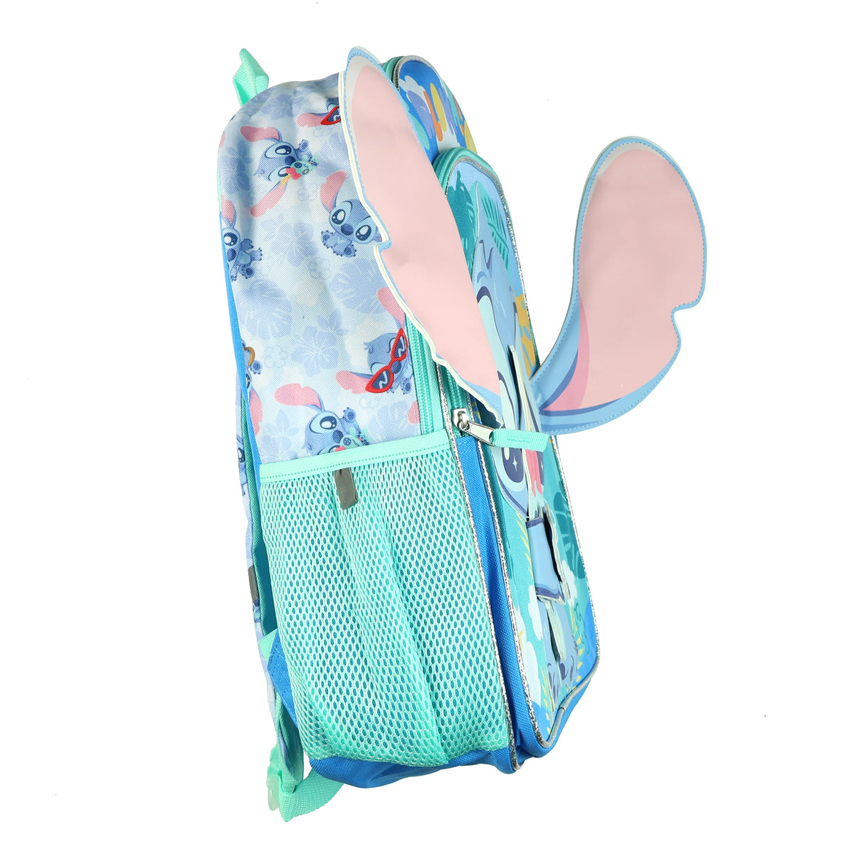 Disney Lilo & Stitch Backpack 16" 3D Character Bookbag with Scrump Coin Pouch