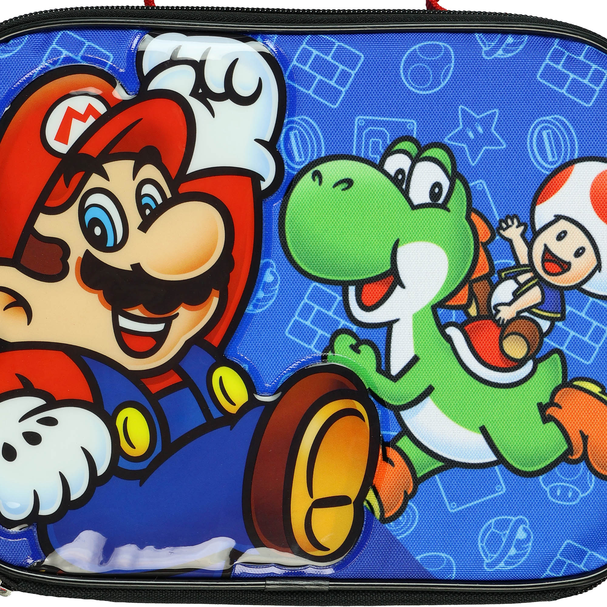 Nintendo Super Mario Lunch Box Insulated Full Zip Soft Sided Tote Bag 10"