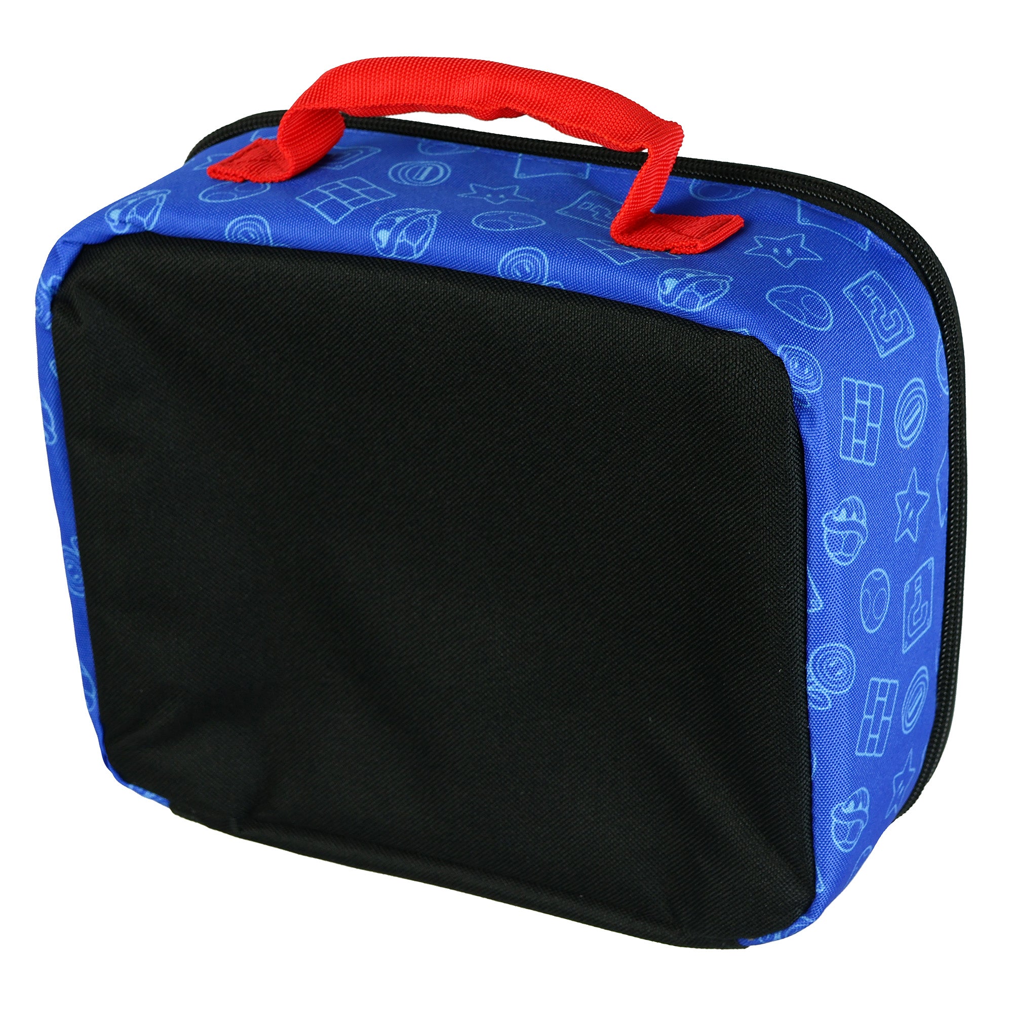 Nintendo Super Mario Lunch Box Insulated Full Zip Soft Sided Tote Bag 10"