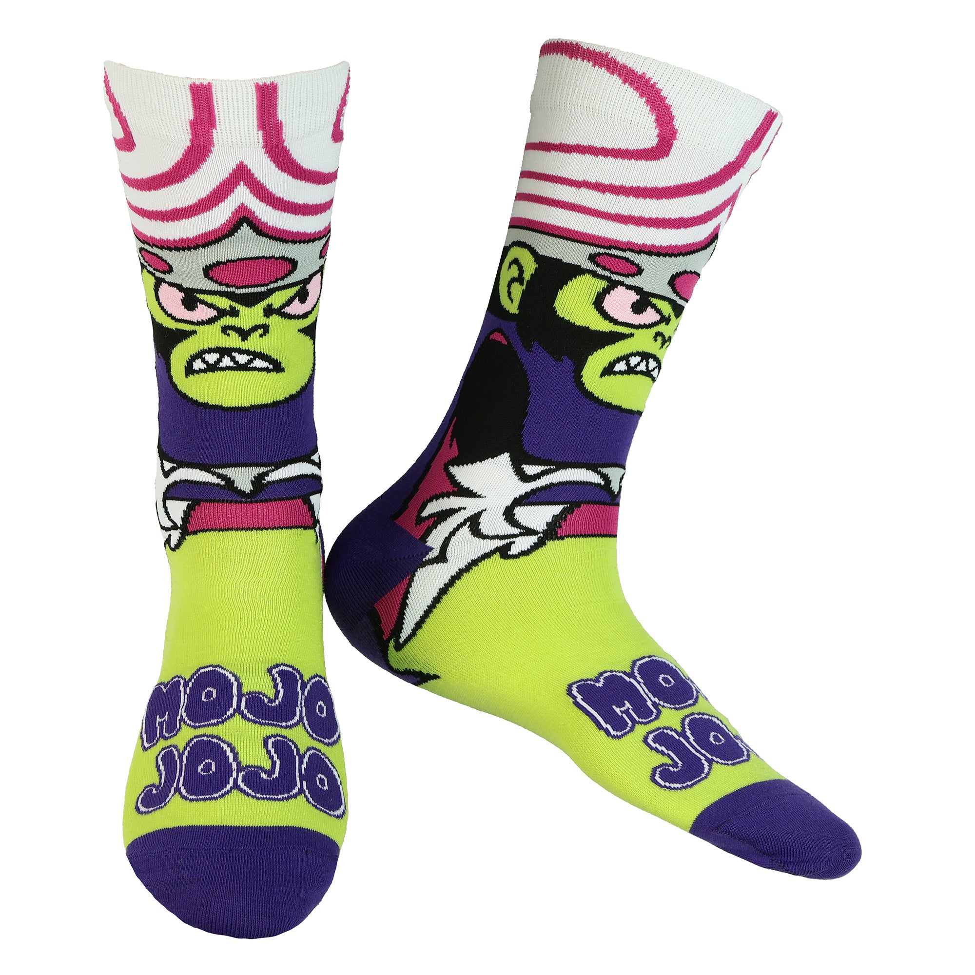 The Powerpuff Girls Mojo Jojo Men's Crew Socks 1-Pair, Character Sock, Size 8-12