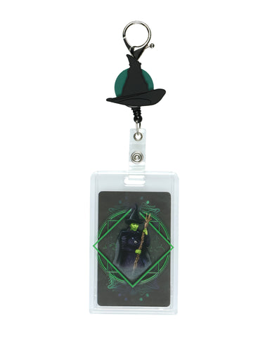 Wicked Retractable Reel Lanyard ID Badge Holder Elphaba Witch Hat Keychain