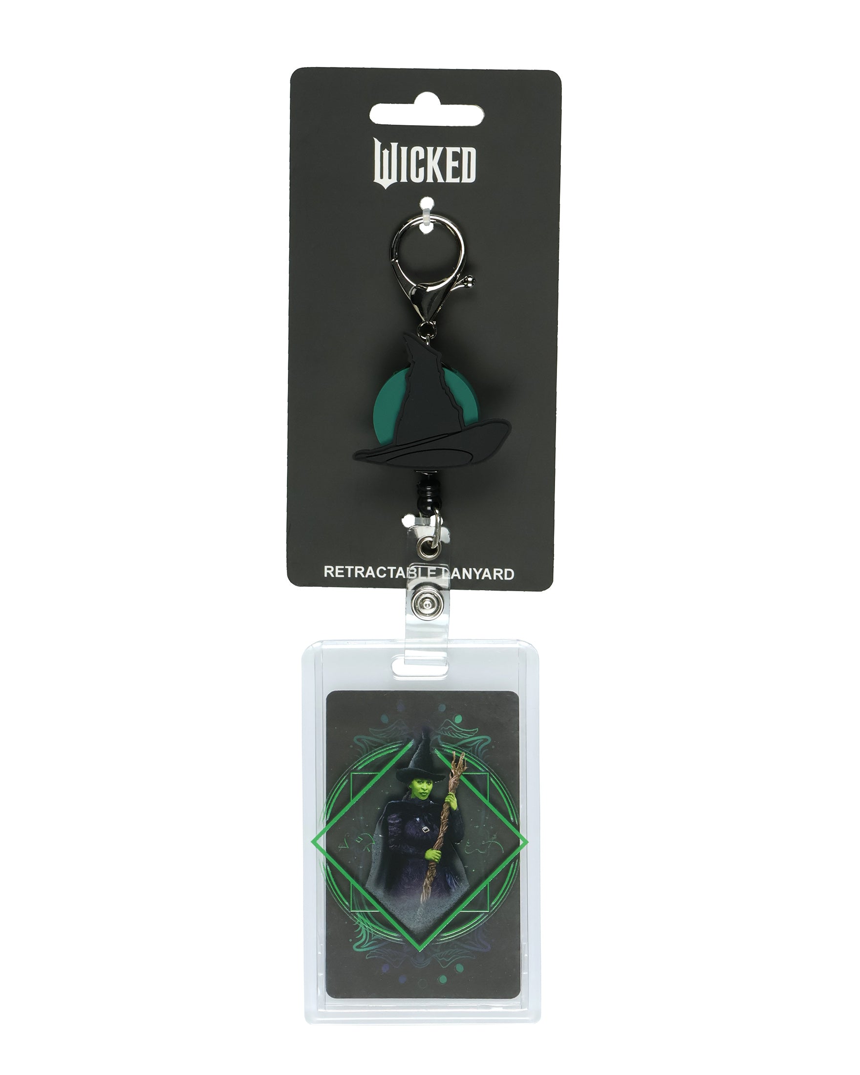 Wicked Retractable Reel Lanyard ID Badge Holder Elphaba Witch Hat Keychain
