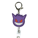Pokemon Retractable Reel Lanyard Gengar Hard Plastic Badge ID Holder Keychain