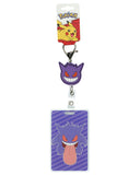 Pokemon Retractable Reel Lanyard Gengar Hard Plastic Badge ID Holder Keychain