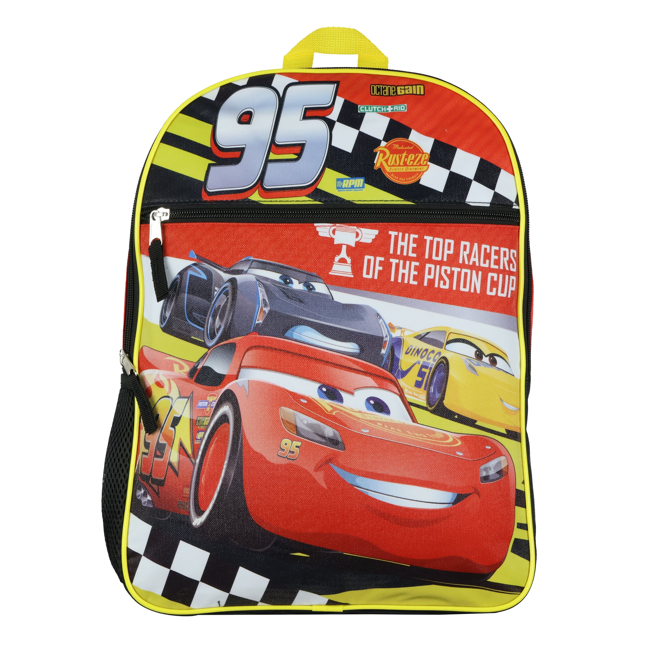Disney Cars Backpack Top Racers Lightning McQueen 16" School Bag