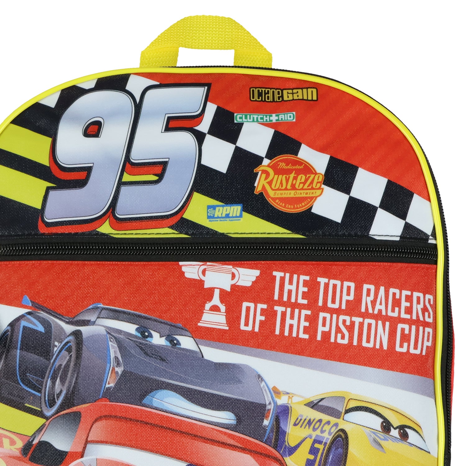 Disney Cars Backpack Top Racers Lightning McQueen 16" School Bag