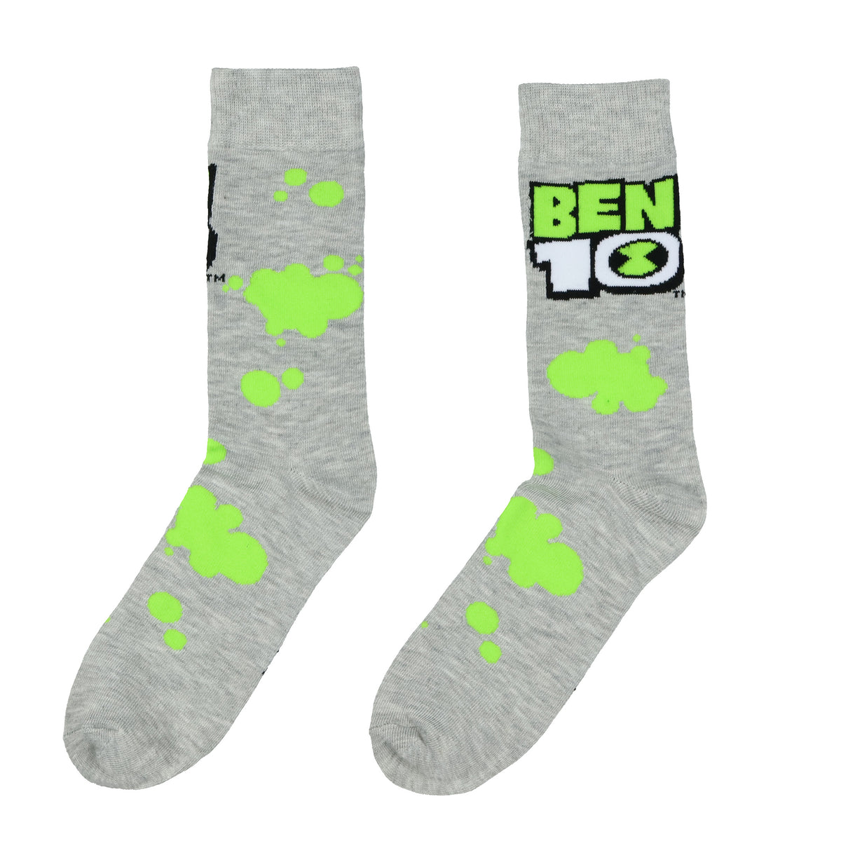 Ben 10 Socks Goop and Omnitrix Designs Adult Mid-Calf Crew Socks 2 Pairs