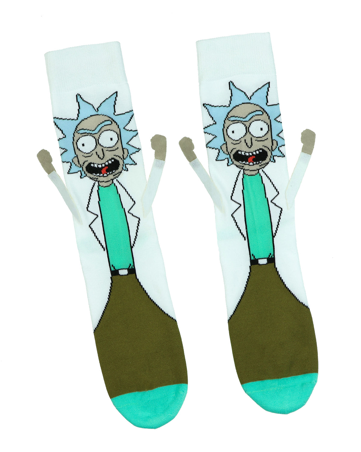 Rick and Morty Socks Men's Character Design 3D Arms Mid Calf Crew Socks 1 Pair