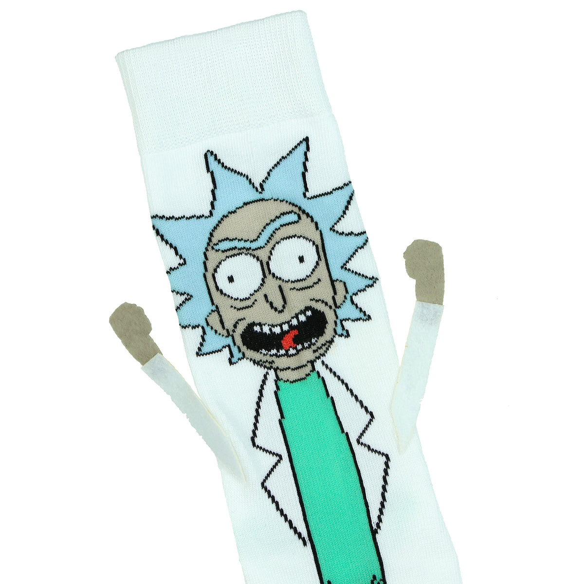 Rick and Morty Socks Men's Character Design 3D Arms Mid Calf Crew Socks 1 Pair
